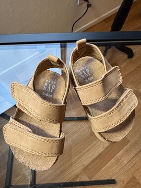 GAP Toddler Tan Double Velcro Sandals
